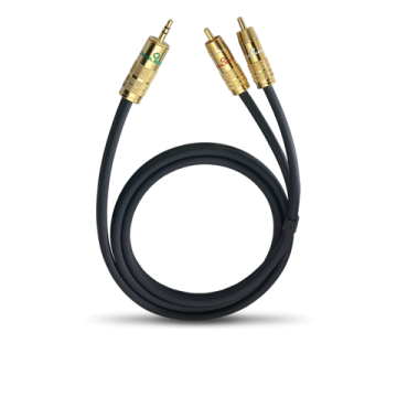 Stereo cable, JACK 3.5 mm to 2 x RCA, 1.0 m